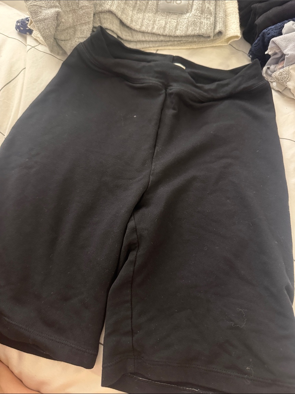 Black Knit Bermuda Shorts. Aritzia